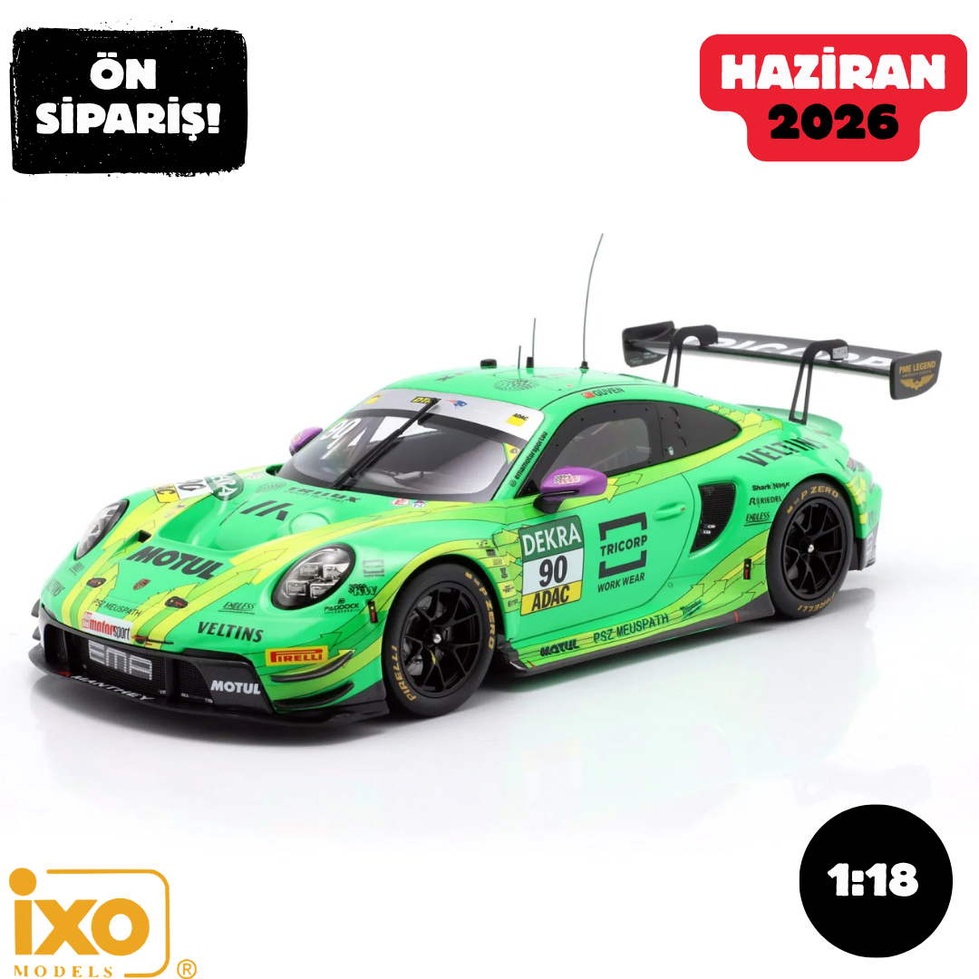 Ön Sipariş - 1/18 IXO Porsche 911 GT3 R Ayhancan Güven #90 DTM Champion 2025 Manthey - MG-I-911-DTM-25-1890