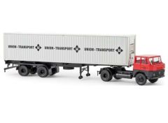 1/87 Henschel HS16 with Container Trailer *Union Transport*, red/grey