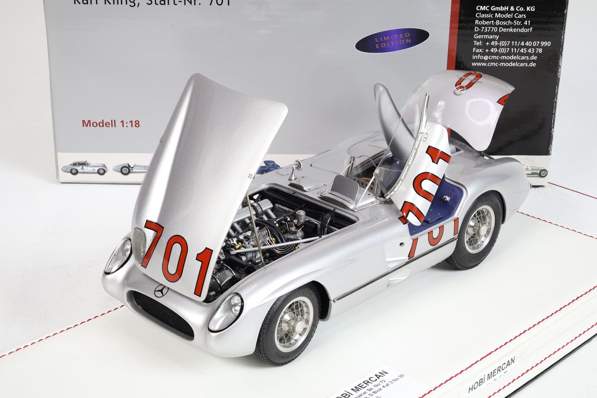 1/18 CMC - MERCEDES BENZ - 300SLR SPIDER N 701 MILLE MIGLIA 1955 K.KING
