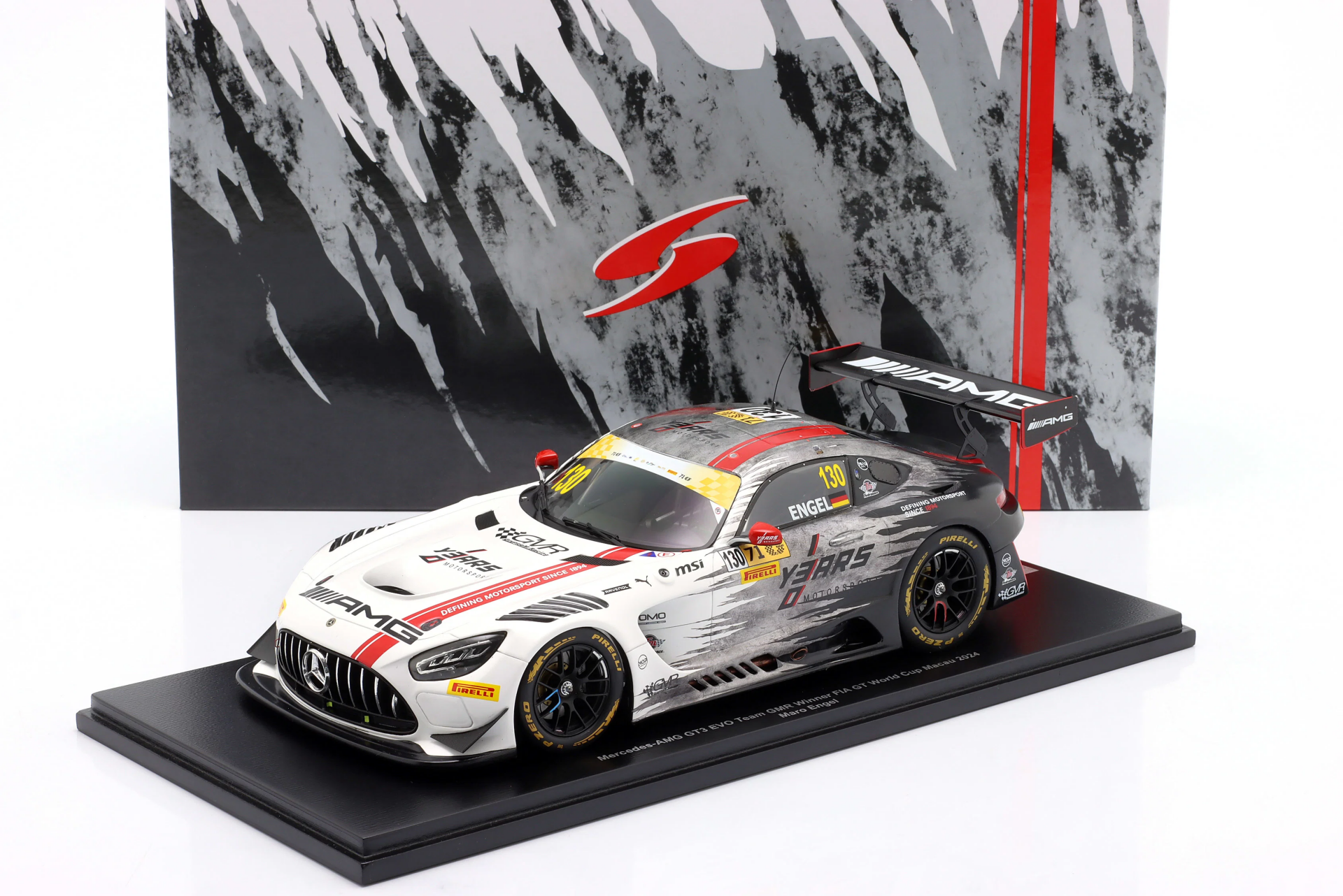 1/18 SPARK Mercedes-AMG GT3 #130 Winner FIA GT World Cup Macau 2024 M. Engel - 18MC24
