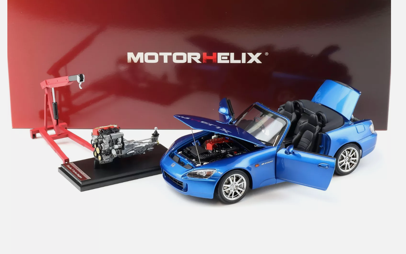 1/18 MOTORHELIX - HONDA - S2000 (AP2) SPIDER WITH ENGINE AND ACCESSORIES 2000