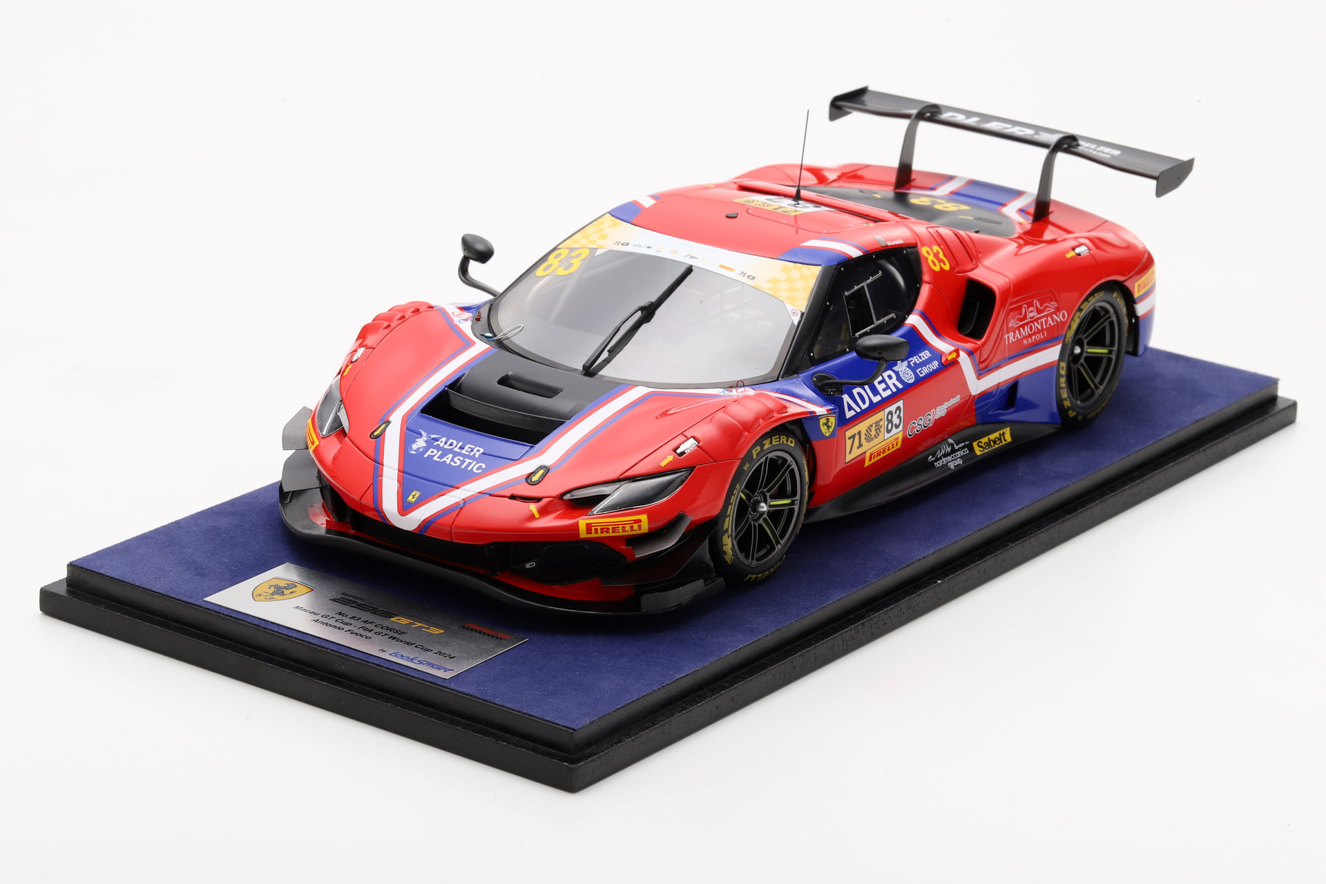 1/18 LOOKSMART Ferrari 296 GT3 No.83 AF CORSE SRL – Macau GT Cup – FIA GT World Cup 2024 - LS18RC037