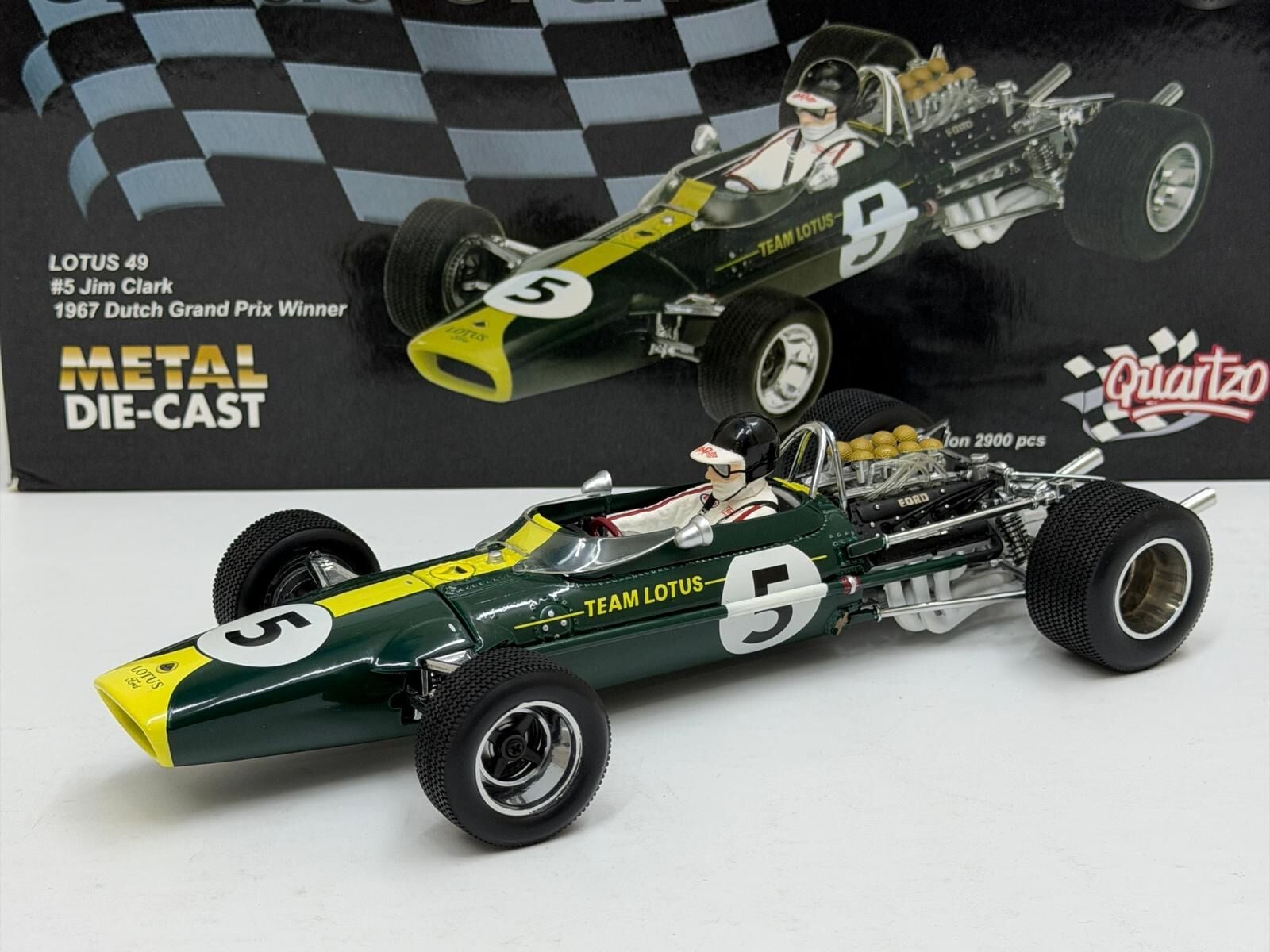 1/18 QUARTZO LOTUS 49 #5 JIM CLARK 1967 DUTCH GP WINNER LTD EDITION - 18203
