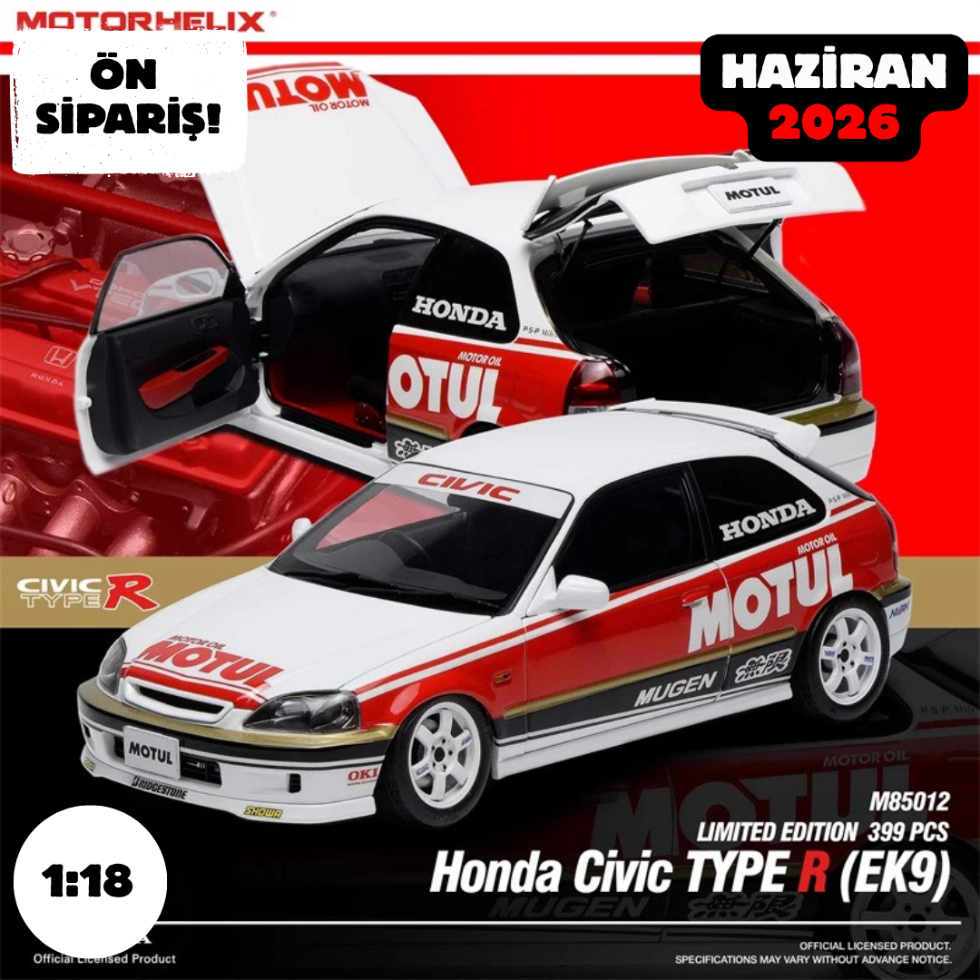 Ön Sipariş - Motorhelix 1/18 Honda Civic Type R EK9 Motul - M85012