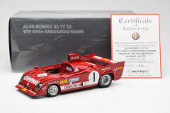 1/18 AUTOART - ALFA ROMEO - 33TT 12 N 1 WINNER 1000km NURBURGRING 1975 MERZARIO - LAFITTE