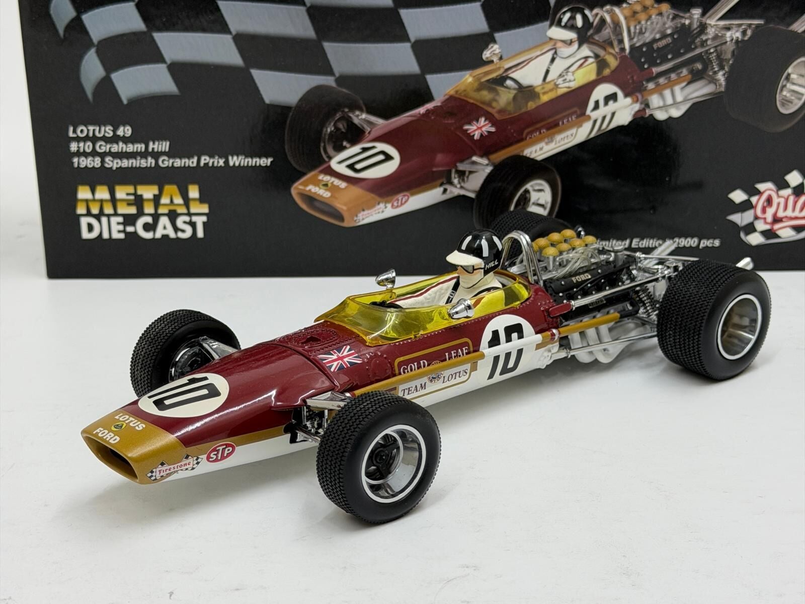 1/18 QUARTZO LOTUS N 10 GRAHAM HILL WINNER SPANISH GP 1968 WORLD CHAMPION - 18214