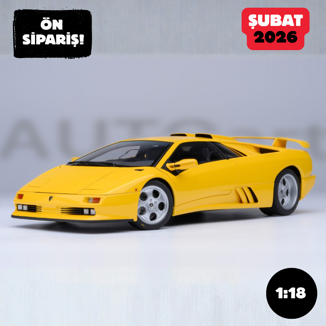 Ön Sipariş - 1/18 AUTOart Lamborghini Diablo SE JOTA (Superfly Yellow)