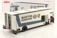 SCHUCO - MERCEDES BENZ - O317 TRUCK CAR TRANSPORTER PORSCHE MARTINI RACING 1968