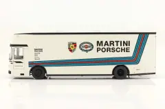 SCHUCO - MERCEDES BENZ - O317 TRUCK CAR TRANSPORTER PORSCHE MARTINI RACING 1968