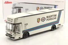 SCHUCO - MERCEDES BENZ - O317 TRUCK CAR TRANSPORTER PORSCHE MARTINI RACING 1968