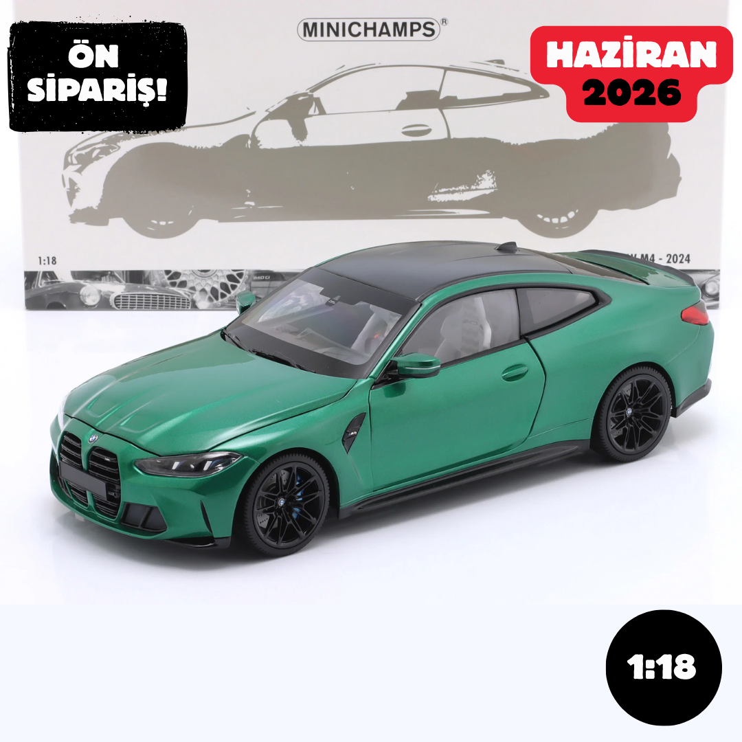 Ön Sipariş - 1/18 MINICHAMPS BMW M4 2024 Green Metallic - 110020142