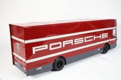 1/18 SCHUCO - MERCEDES BENZ - O317 TRUCK CAR TRANSPORTER PORSCHE MOTORSPORT RENNTRANSPORTER 1968
