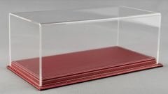 LYRD BOX 1:18 ÖLÇEK CARBON WINE RED DERİ SERGİLEME STANDI - (BEYAZ DİKİŞ) LY128