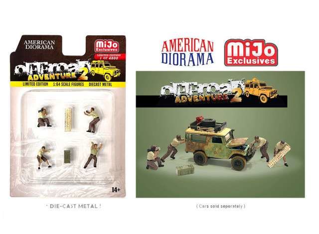 1/64 off road adventure mijo figure set #2, various