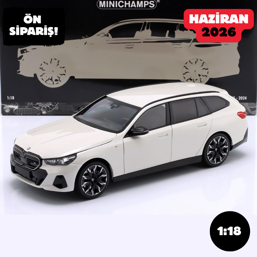 Ön Sipariş - 1/18 MINICHAMPS BMW i5 M60 Touring Year 2024 white metallic - 110023601