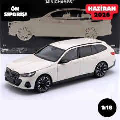 Ön Sipariş - 1/18 MINICHAMPS BMW i5 M60 Touring Year 2024 white metallic - 110023601
