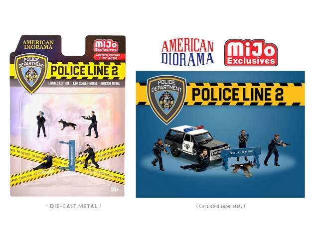1/64 police line mijo figure set #2, various