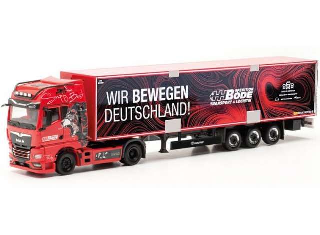 1/87 MAN TGX GX K.Sz. HH Bode *Wir bewegen Deutschland*, red/black