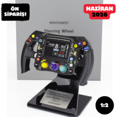 Ön Sipariş - 1/2 MINICHAMPS -STEERING WHEEL - F1 MERCEDES PERFORMANCE TEAM AMG  WORLD CHAMPION SEASON 2020 LEWIS HAMILTON