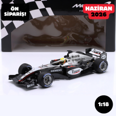 Ön Sipariş - 1/18 MINICHAMPS Lewis Hamilton McLaren MP4/19 Autosport Young Driver Test Silverstone 2004