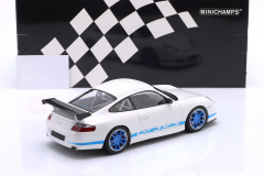 Ön Sipariş - 1/18 MINICHAMPS Porsche 911 (996) GT3 RS year 2002 white / blue - 155062021