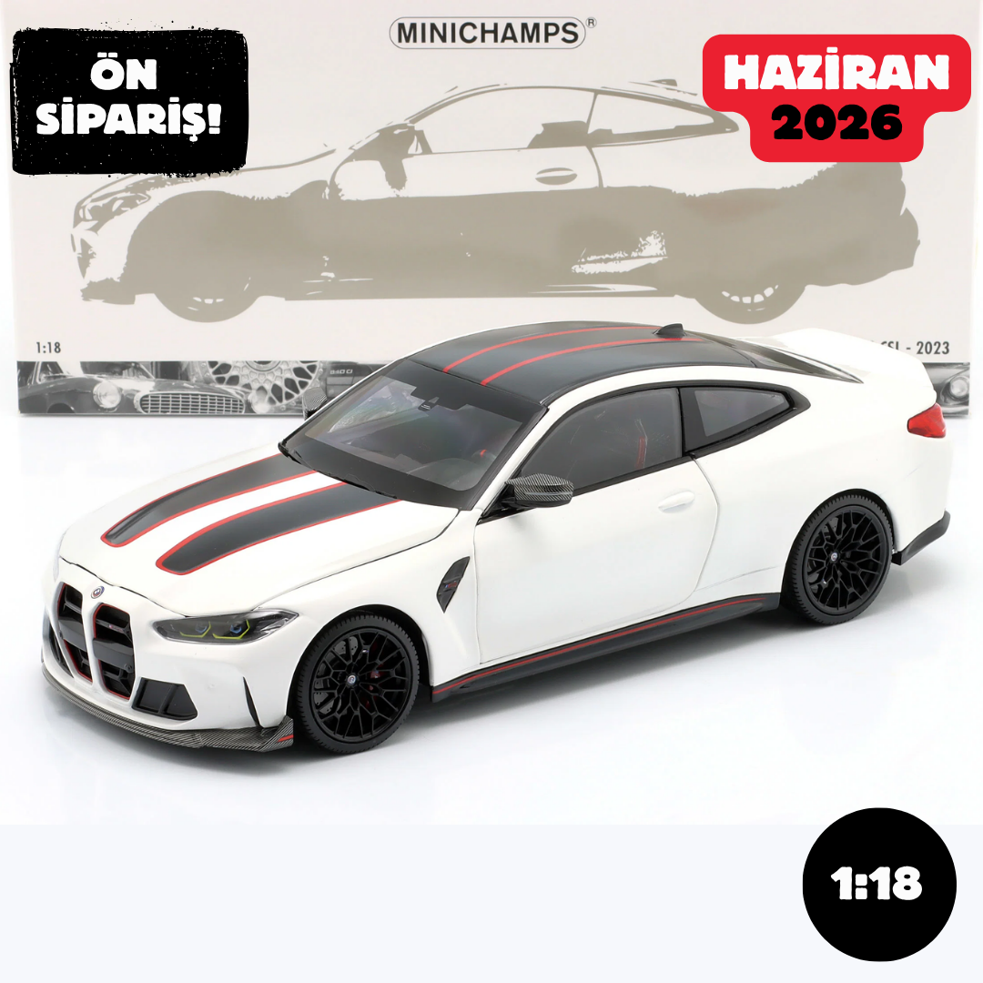 Ön Sipariş - 1/18 MINICHAMPS BMW M4 CSL (G82) year 2023 white - 110023022
