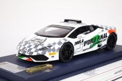 1/18 LOOKSMART - LAMBORGHINI - HURACAN LP610-4 SAFETY CAR IMOLA WORLD FINAL 2017 - CON VETRINA - WITH SHOWCASE
