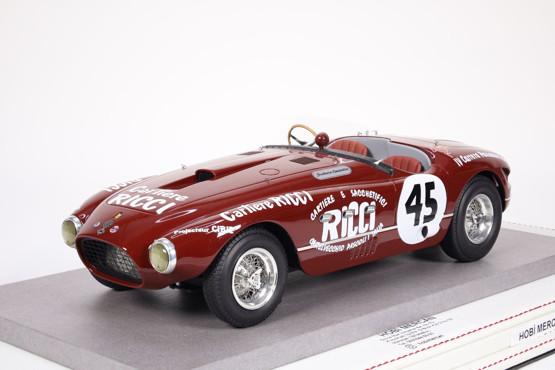 1/18 BBR-MODELS - FERRARI - 340 SPIDER VIGNALE N 45 RALLY IV CARRERA PANAMERICANA 1953