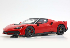 1/18 BBR Ferrari 296 Speciale Rosso Corsa with black roof - P18269B1