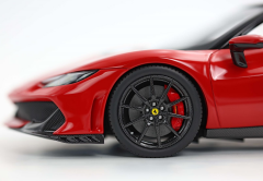 1/18 BBR Ferrari 296 Speciale Rosso Corsa with black roof - P18269B1