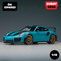 Ön Sipariş - 1/18 AUTOart Porsche 911 (991.2) GT2 RS Weissach Package (Miami Blue)