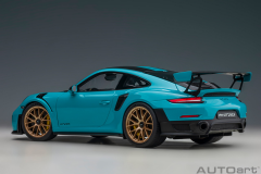Ön Sipariş - 1/18 AUTOart Porsche 911 (991.2) GT2 RS Weissach Package (Miami Blue)