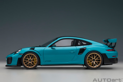 Ön Sipariş - 1/18 AUTOart Porsche 911 (991.2) GT2 RS Weissach Package (Miami Blue)