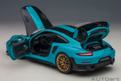 Ön Sipariş - 1/18 AUTOart Porsche 911 (991.2) GT2 RS Weissach Package (Miami Blue)