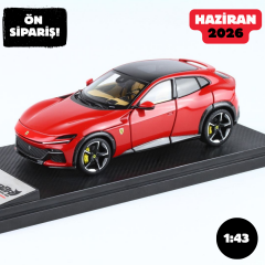 Ön Sipariş - 1/43 BBR Ferrari Purosangue Rosso Corsa With Panoramic Roof - BBR43002B