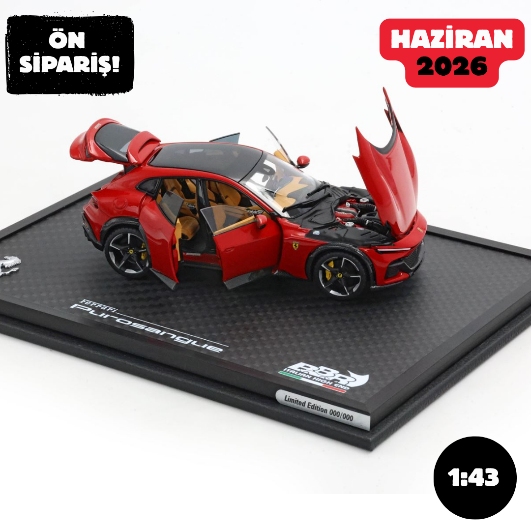 Ön Sipariş - 1/43 BBR Ferrari Purosangue panoramic roof for full open exposition Rosso Corsa - HE43002BST