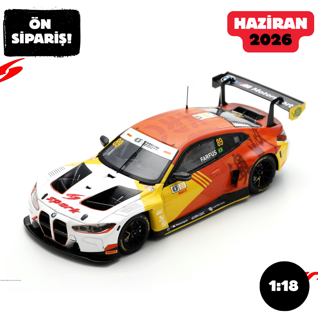 Ön Sipariş - 1/18 SPARK BMW M4 GT3 No.89 Team KRC 2nd FIA GT World Cup Macau 2024 Augusto Farfus Limited 200 - 18SA035