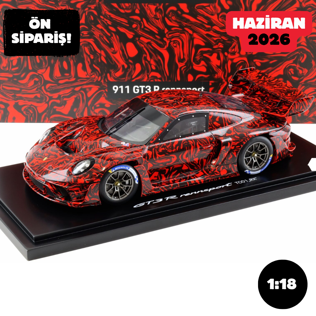 Ön Sipariş - 1/18 SPARK  Porsche 911 992 GT3 R Rennsport TC01 RX Testcar red/ black - WAP0215060SGTR