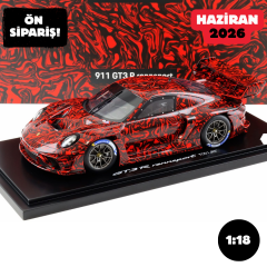 Ön Sipariş - 1/18 SPARK  Porsche 911 992 GT3 R Rennsport TC01 RX Testcar red/ black - WAP0215060SGTR