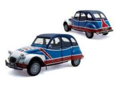 1976 Citroen 2CV Basket, blue/white/red