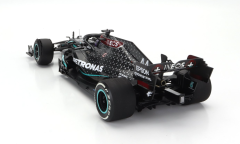 MINICHAMPS - MERCEDES GP - F1 W11 EQ PERFORMANCE TEAM AMG PETRONAS MOTORSPORT N 44 WORLD CHAMPION WINNER SILVERSTONE BRITISH GP (with flat tire) 2020 LEWIS HAMILTON