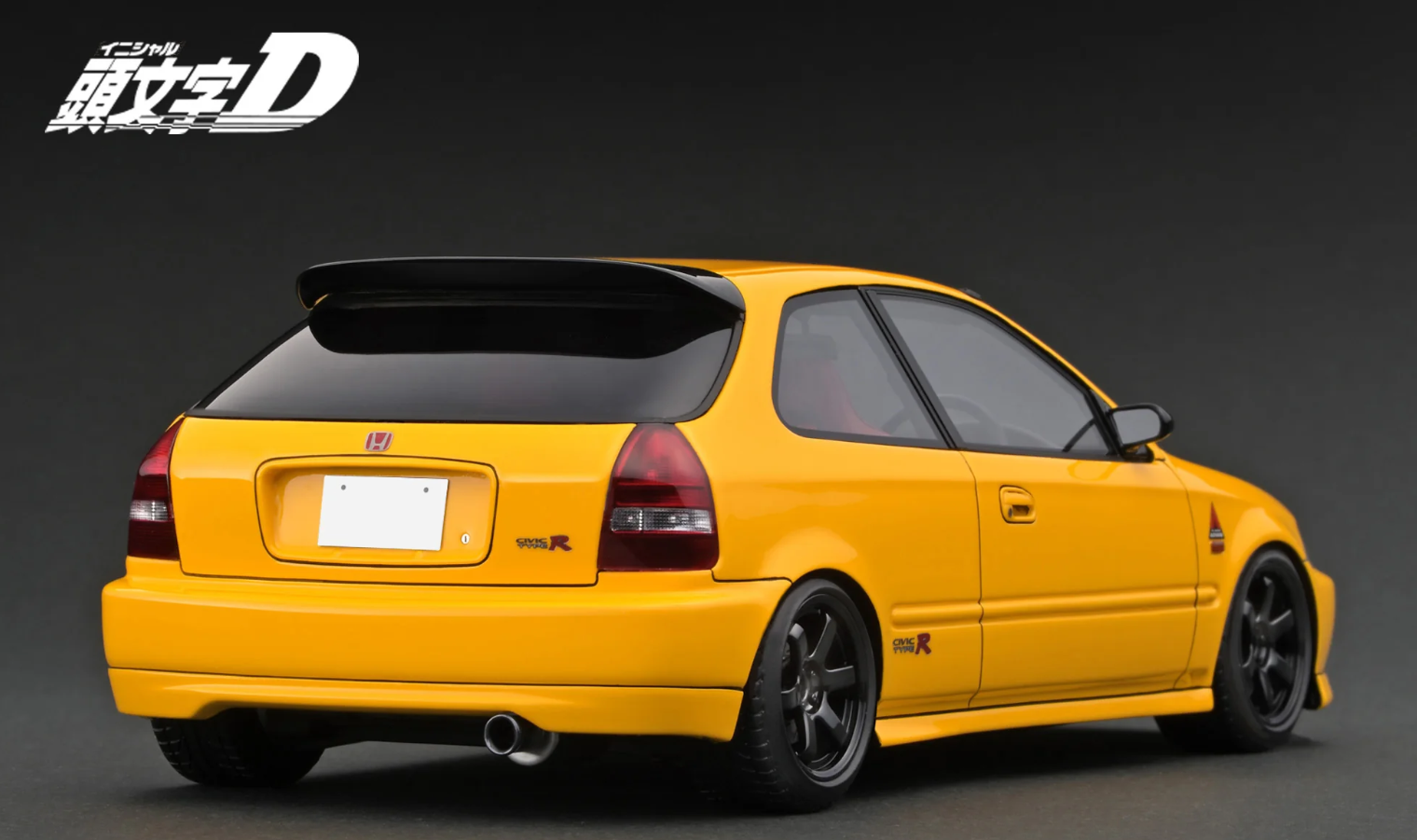 Ignition Model INITIAL D Honda CIVIC (EK9) Type R Yellow