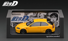Ignition Model INITIAL D Honda CIVIC (EK9) Type R Yellow