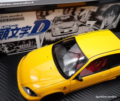 Ignition Model INITIAL D Honda CIVIC (EK9) Type R Yellow