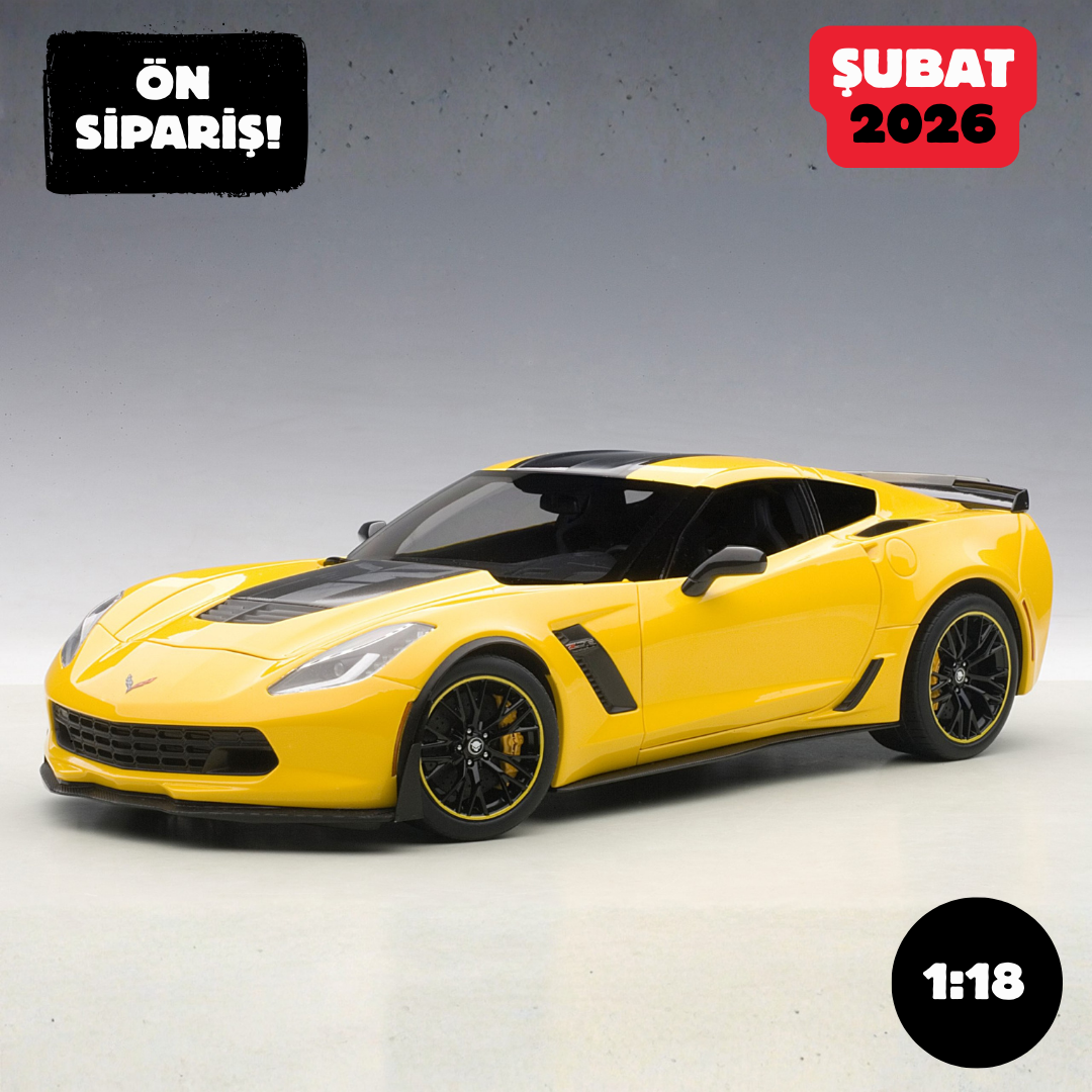 Ön Sipariş - 1/18 AUTOart Chevrolet Corvette C7 Z06 C7R Edition (Corvette Racing Yellow) - 71260