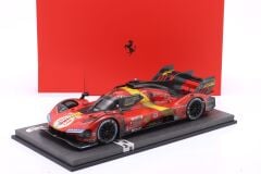 BBR-MODELS - FERRARI - 499P 3.0L TURBO V6 TEAM FERRARI AF CORSE N 51 WINNER 24h LE MANS (DIRTY VERSION - END OF RACE) 2023 ALESSANDRO PIER GUIDI - JAMES CALADO - ANTONIO GIOVINAZZI