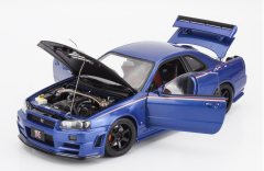 1/18 MOTORHELIX - NISSAN - SKYLINE GT-R (R34) NISMO CRS COUPE 2002 WITH ENGINE