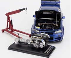 1/18 MOTORHELIX - NISSAN - SKYLINE GT-R (R34) NISMO CRS COUPE 2002 WITH ENGINE