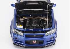 1/18 MOTORHELIX - NISSAN - SKYLINE GT-R (R34) NISMO CRS COUPE 2002 WITH ENGINE