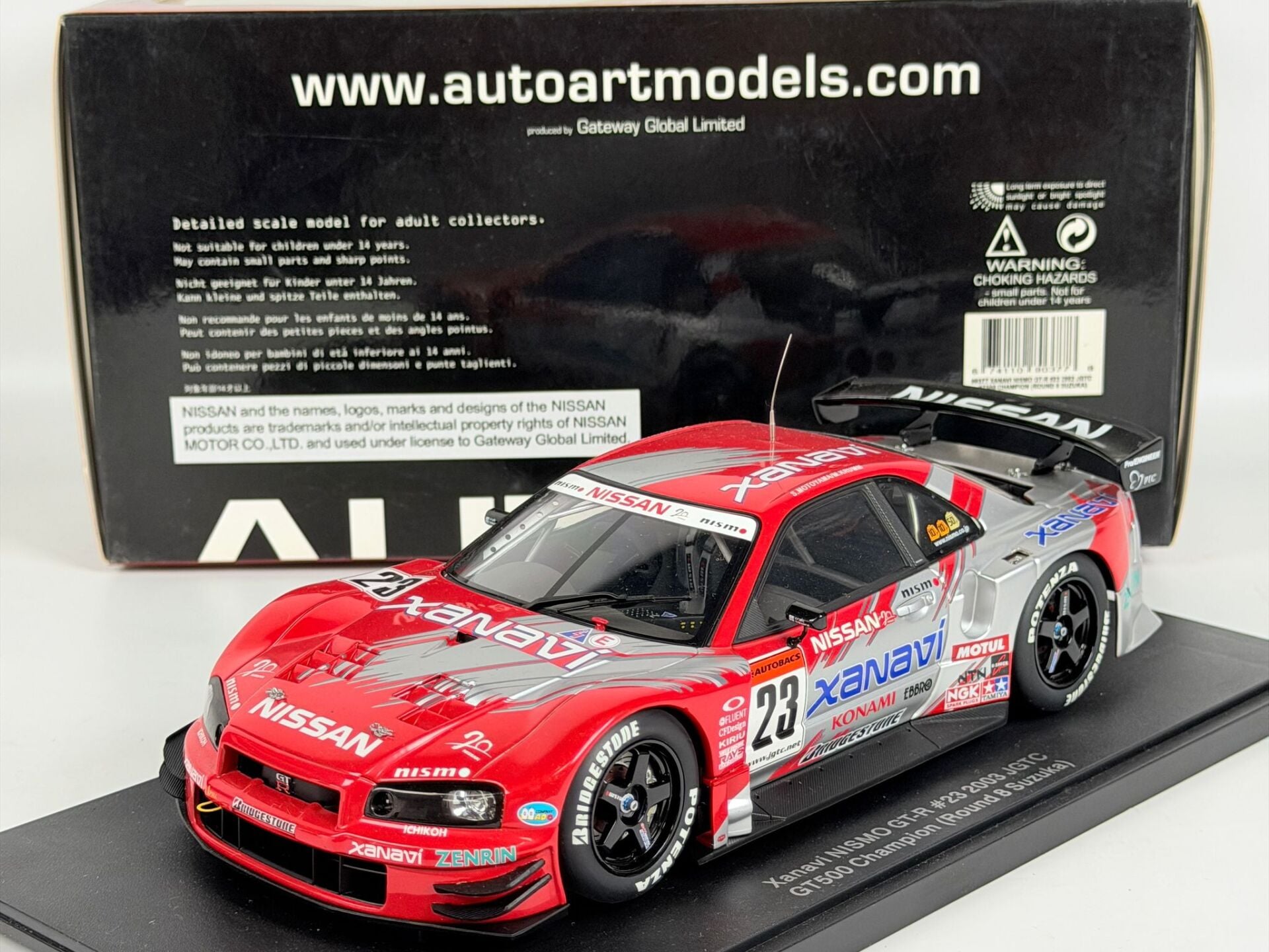 1/18 AUTOart NISMO NISSAN SKYLINE GT-R #23 JGTC GT500 CHAMPION XANAVI - 80377